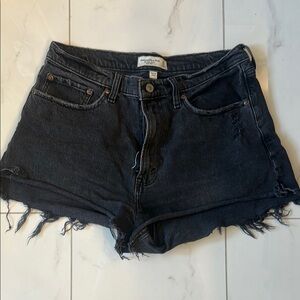 Abercrombie & Fitch Black Distressed Jean Shorts